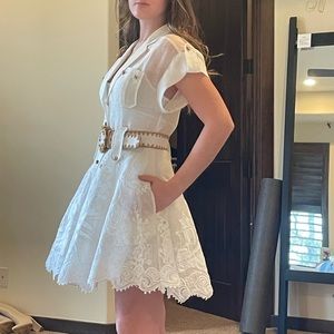 Zimmerman size 2 gorgeous Summer 2022 cream linen dress. Only worn for photos
